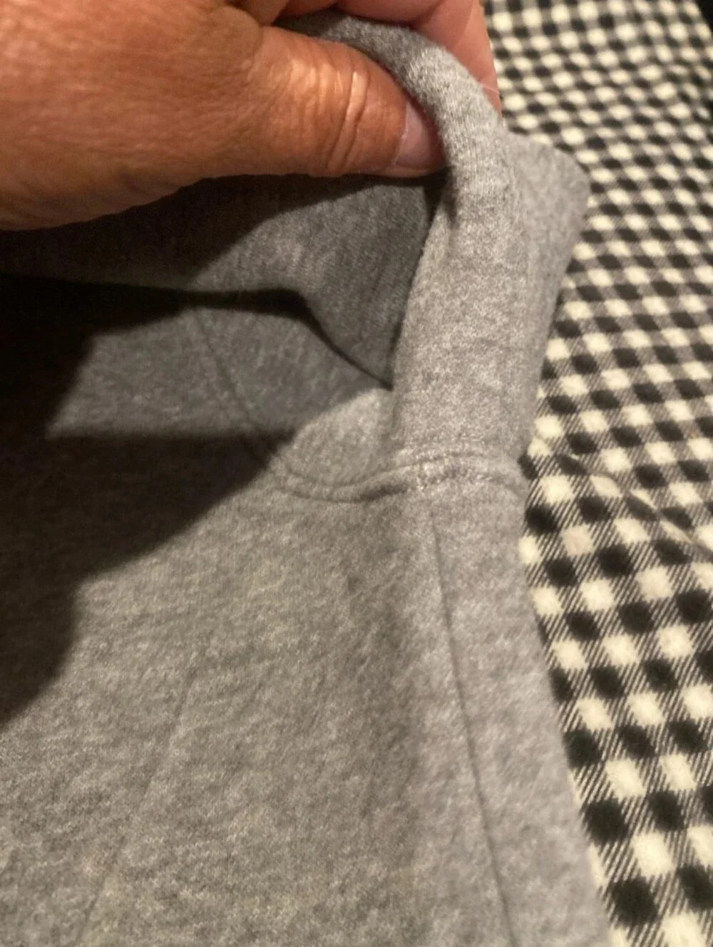 Nike Gray Full-Zip Hoodie with White Swoosh